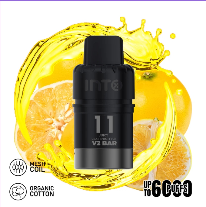 INTO V2 Pods Australia reference: INTO V2 Juicy Grapefruit Ice (POD ONLY NO MORE BATTERY)