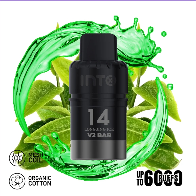 INTO V2 Pods Australia second product reference: INTO V2 POD longJing Green Ice tea (POD ONLY NO MORE BATTERY)